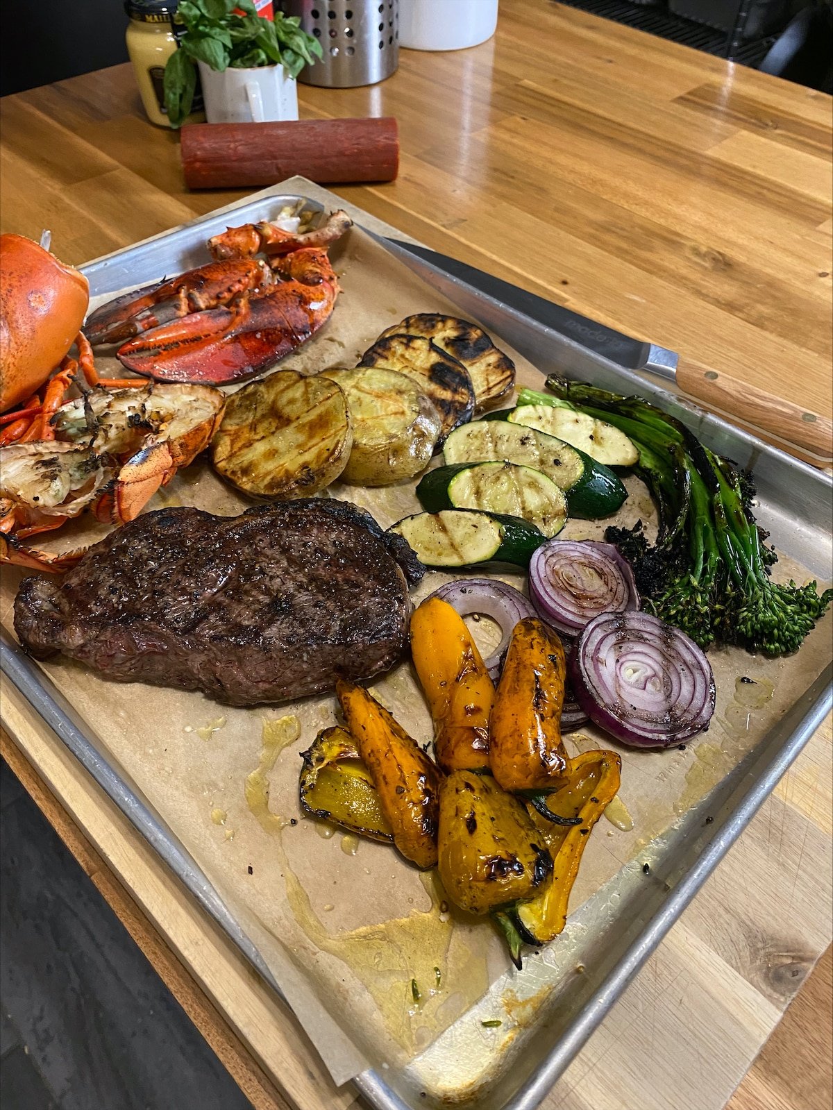 ingredients coming off of the grill