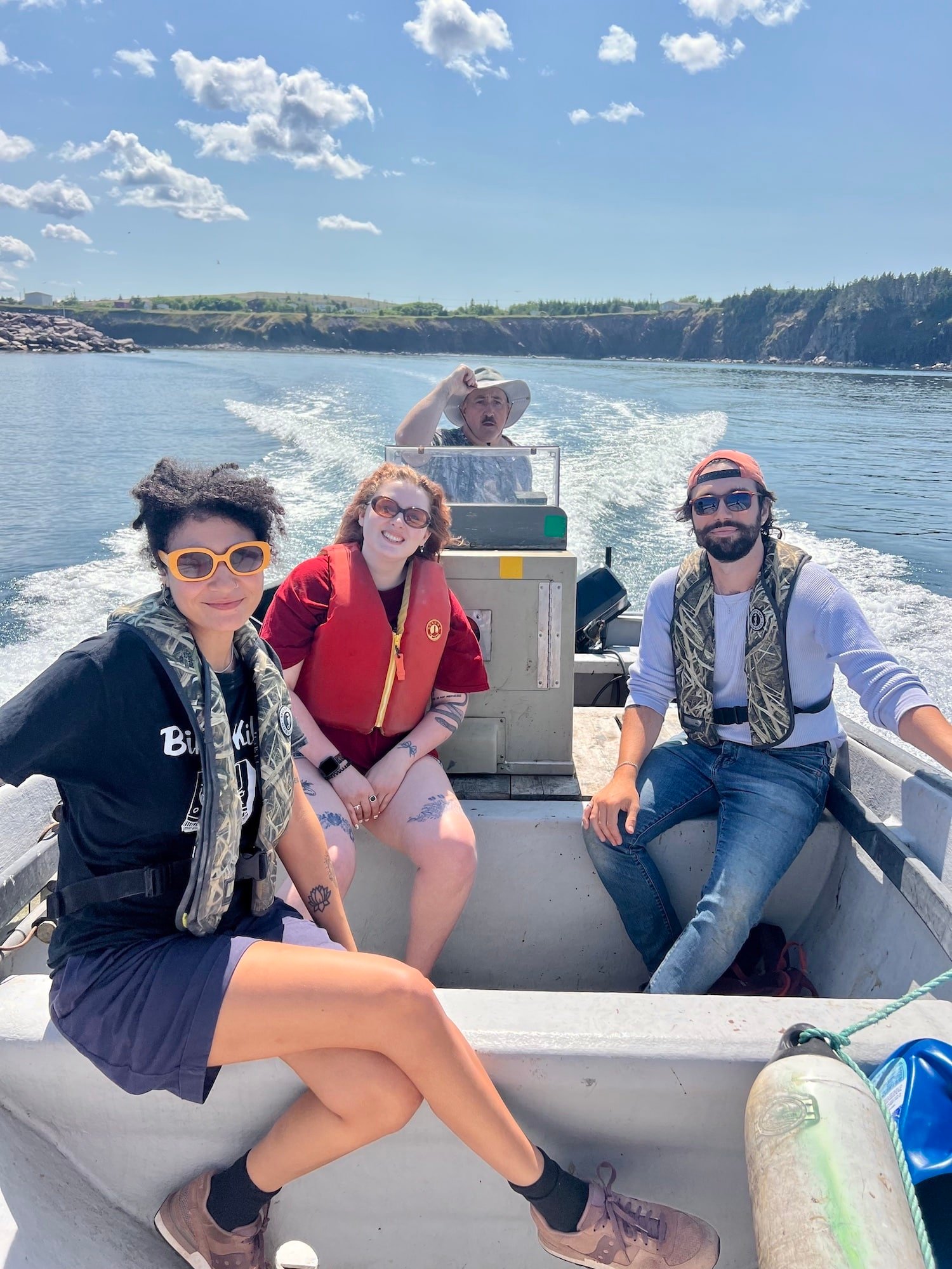 Cod fishing with Marie, Nora, Darren and Vincent.