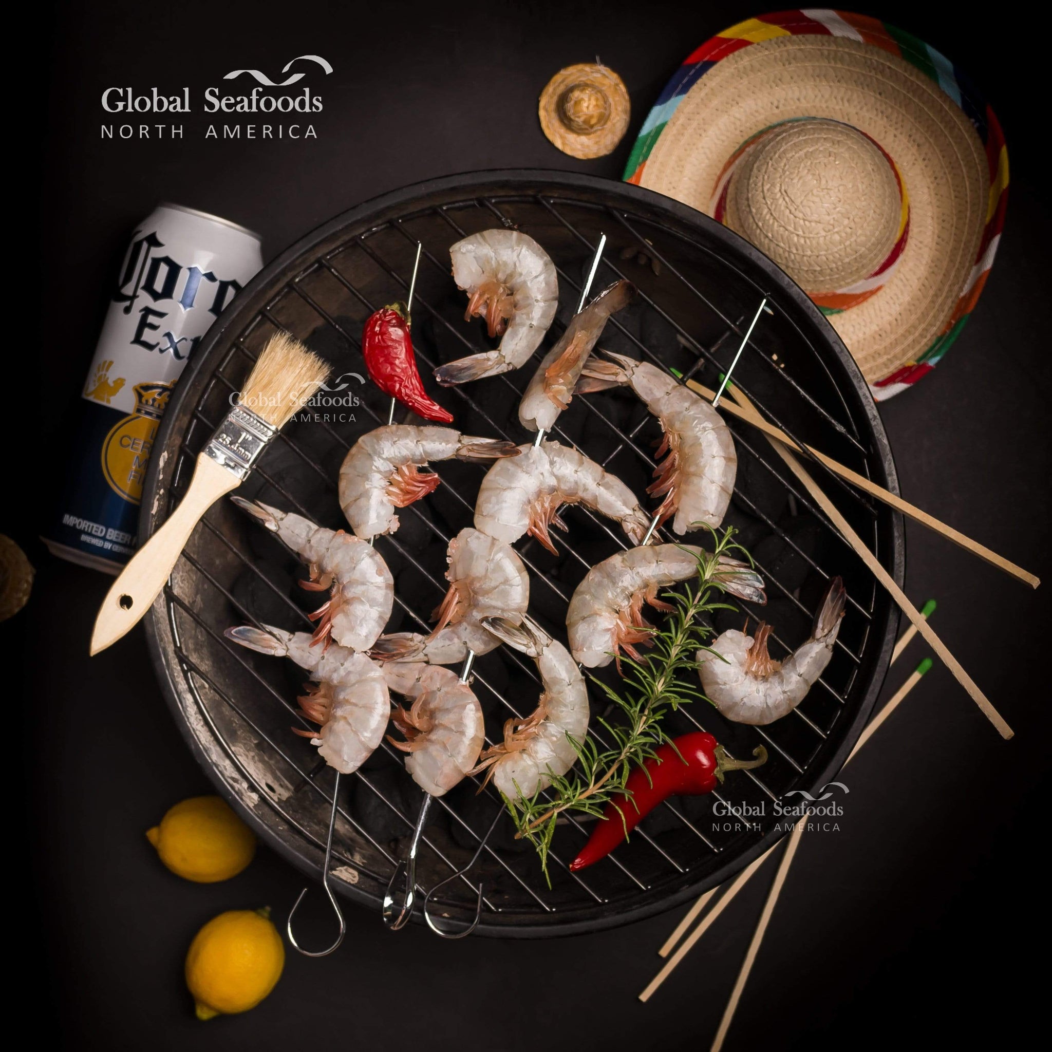 Bowl of cooked shrimp on a bed of lettuce with lemon slices, representing a healthy and nutritious seafood meal option