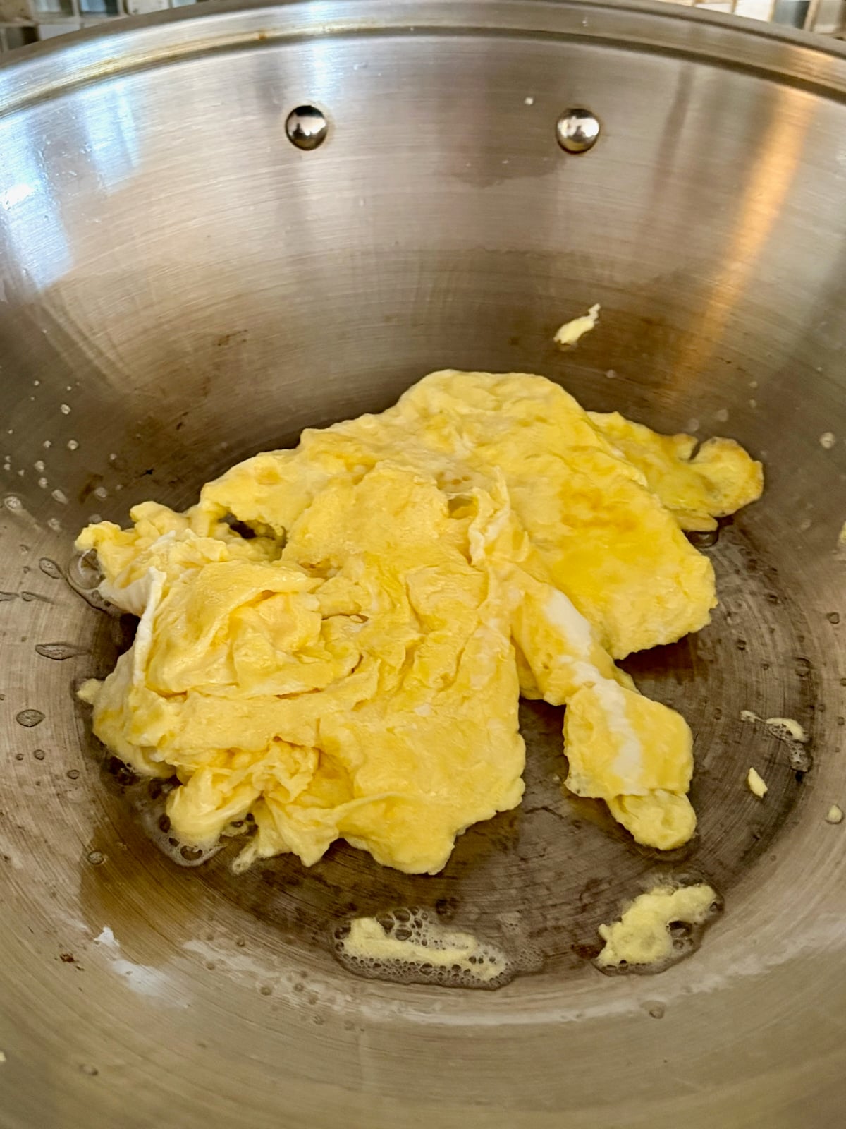 Photo of scrambled egg.