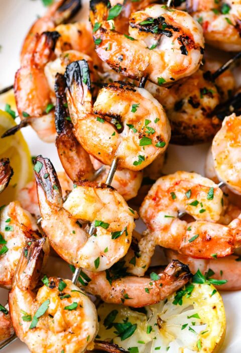Garlic Butter Grilled Shrimp