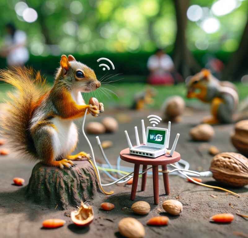 Salcedo Park’s Squirrels Start Their Own Economy: Trading nuts for Wi-Fi access.