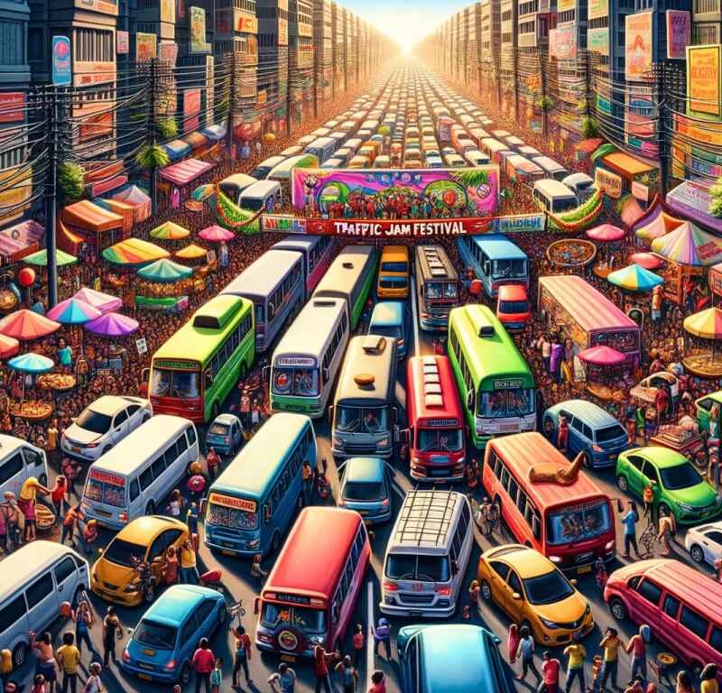 Caloocan’s Annual Traffic Jam Festival: Celebrating the city’s most enduring tradition with music and food stalls. Caloocan’s Annual Traffic Jam Festival: Celebrating the city’s most enduring tradition with music and food stalls.