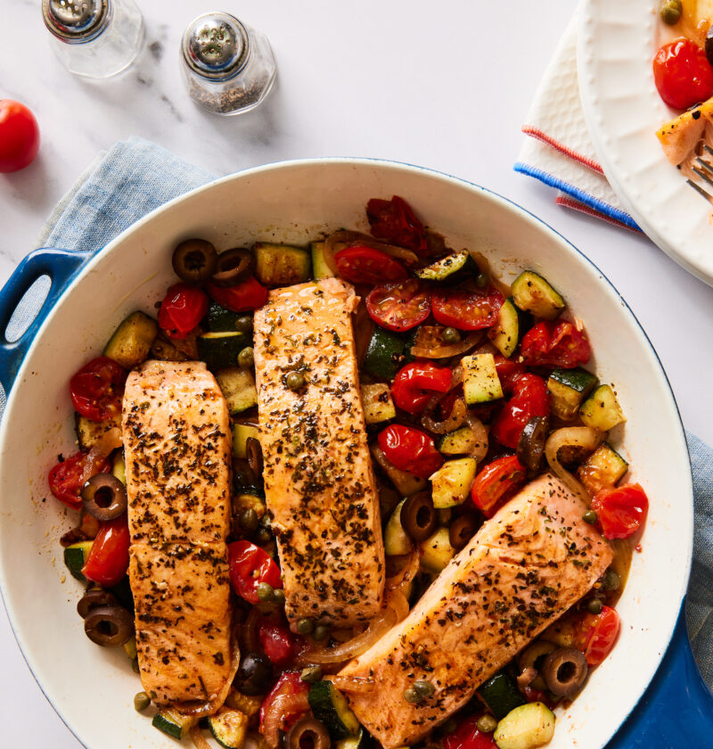 Win The Dinner Game With Our Amazing One-Pan Mediterranean Salmon | Dish on Fish Win The Dinner Game With Our Amazing One-Pan Mediterranean Salmon | Dish on Fish