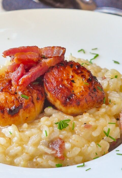 Rock Recipes Scallop Risotto with Bacon & Fennel. It isn’t actually that difficult. –