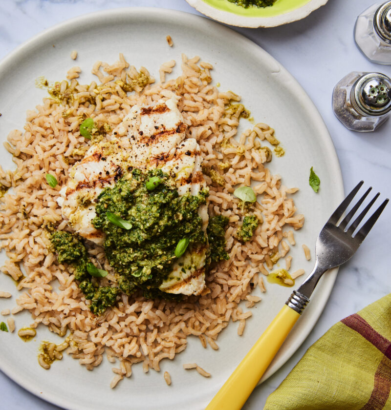 Dinner Magic: Quick and Delicious Halibut with Walnut Pesto | Dish on Fish Dinner Magic: Quick and Delicious Halibut with Walnut Pesto | Dish on Fish