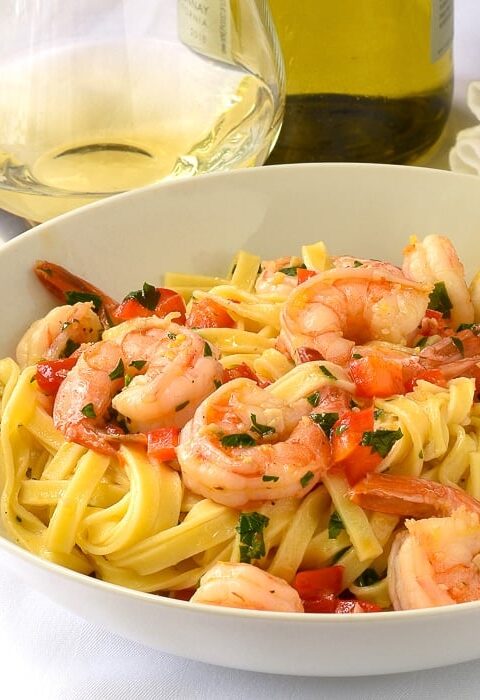 Super Simple Shrimp Scampi. A 20 minute meal with just a few ingredients!