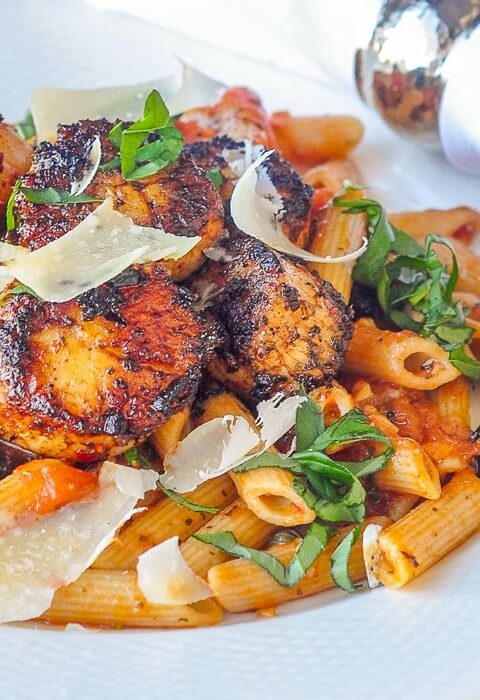 Cajun Scallops Puttanesca – a fusion of Italy and Louisiana