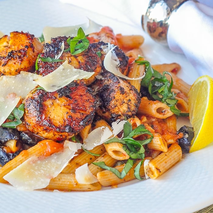 Cajun Scallops Puttanesca – a fusion of Italy and Louisiana