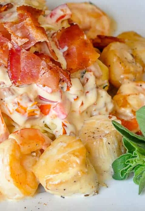 Sun Dried Tomato Seafood Linguine. For dinner parties or just for 2!