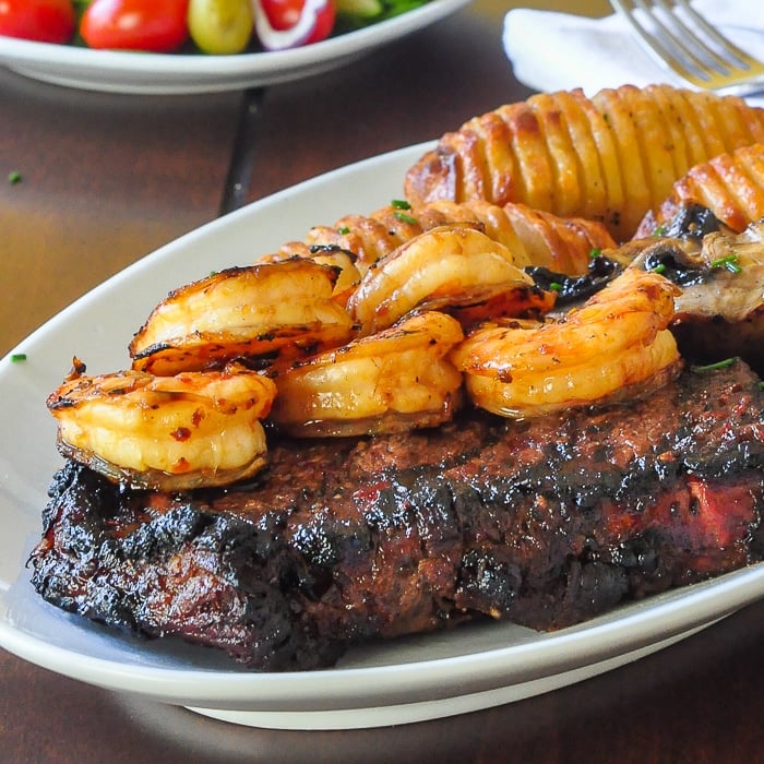 Honey Ginger Soy Surf and Turf, with a super simple marinade