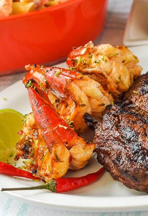 Maple Chili Lime Grilled Shrimp – sweet, tangy, spicy flavour!