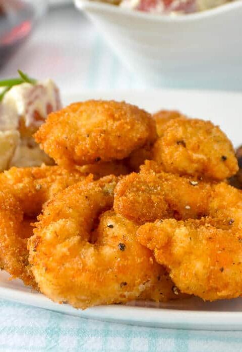 Parmesan Shrimp or Scallops. On their own or with a Surf ‘n Turf dinner!