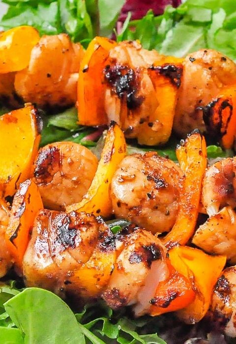 Ginger Soy Grilled Scallops – a quick & easy appetizer or lunch!