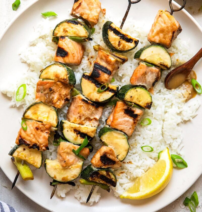 Miso Salmon Skewers Miso Salmon Skewers