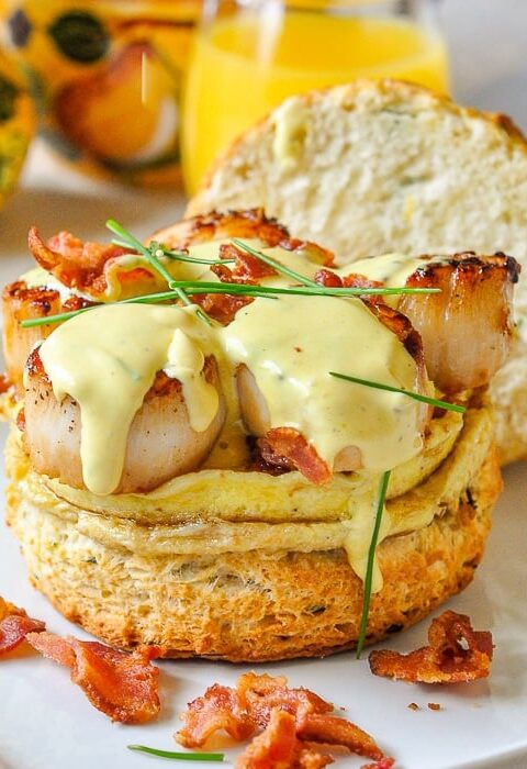 Scallops Benedict with Brown Butter Hollandaise