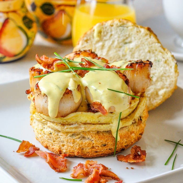 Scallops Benedict with Brown Butter Hollandaise Scallops Benedict with Brown Butter Hollandaise