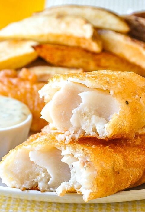 Super Crispy Fish and Chips. 1 ingredient secret to crispy batter!