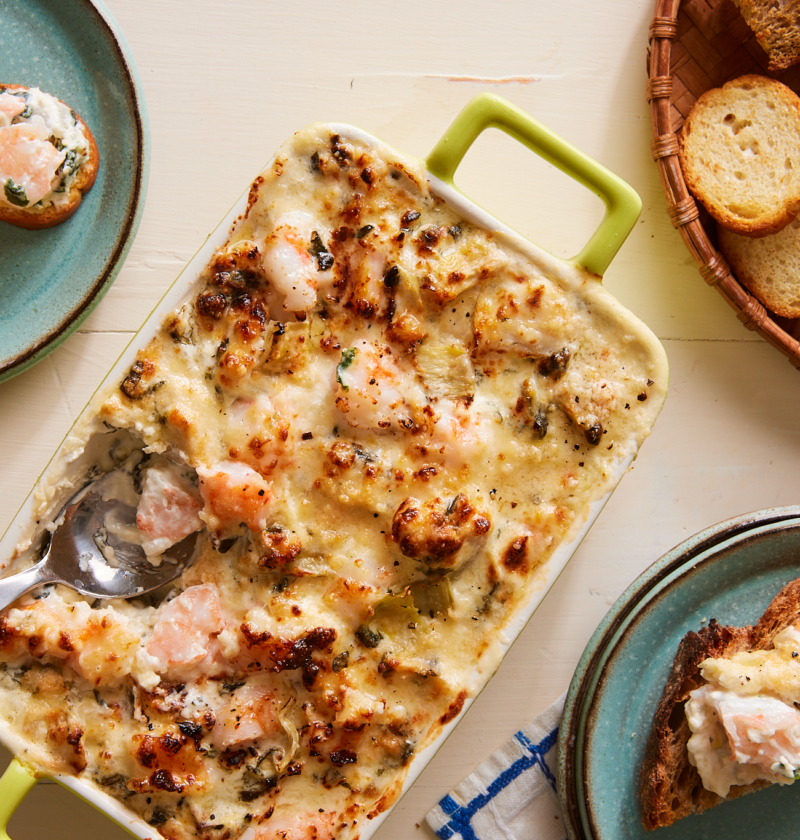 The Best Easy Holiday App: Spinach Artichoke Shrimp Dip | Dish on Fish The Best Easy Holiday App: Spinach Artichoke Shrimp Dip | Dish on Fish