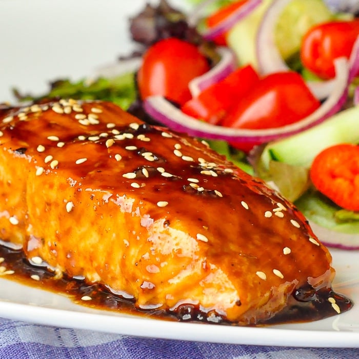 Five Spice Teriyaki Salmon. A tasty twist on a classic flavor combo! Five Spice Teriyaki Salmon. A tasty twist on a classic flavor combo!