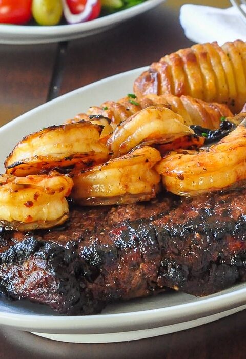 Honey Ginger Soy Surf and Turf, with a super simple marinade