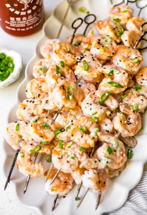 Bang Bang Shrimp Skewers (Easy Grilled Shrimp Recipe)