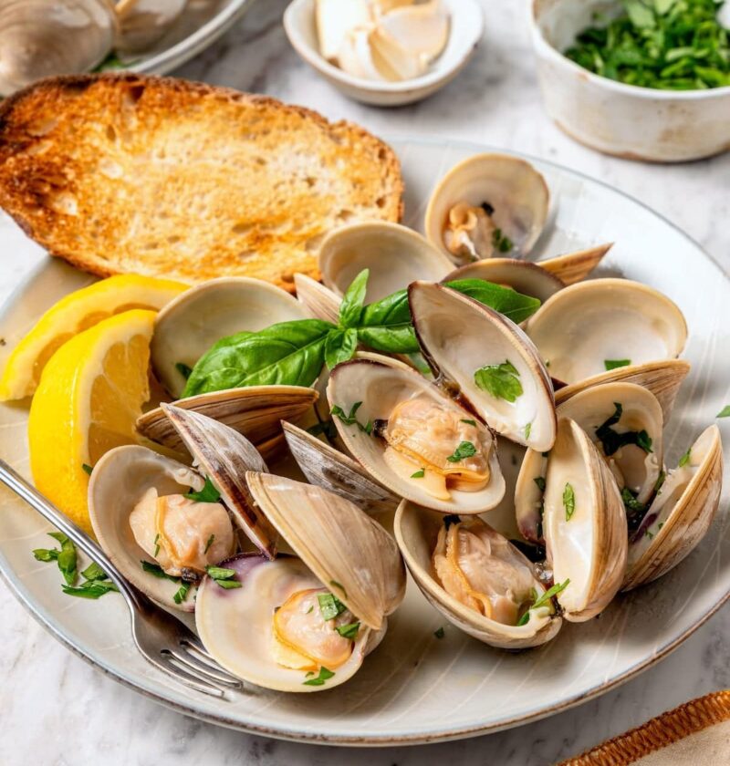 Steamed Clams in White Wine Steamed Clams in White Wine