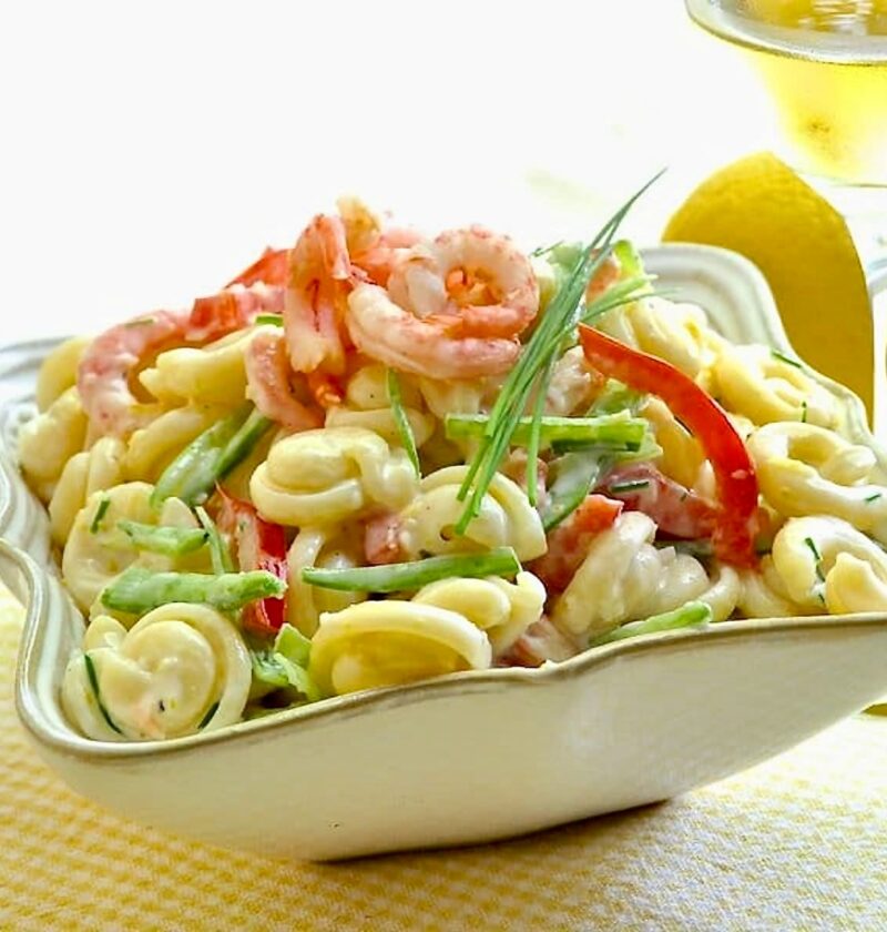 Lemon Shrimp Pasta Salad with a creamy, low fat yogurt dressing! – Rock Recipes Lemon Shrimp Pasta Salad with a creamy, low fat yogurt dressing! – Rock Recipes