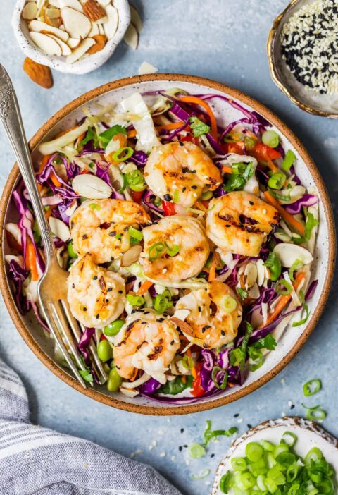 Miso Shrimp Salad (High-Protein and High-Fiber)